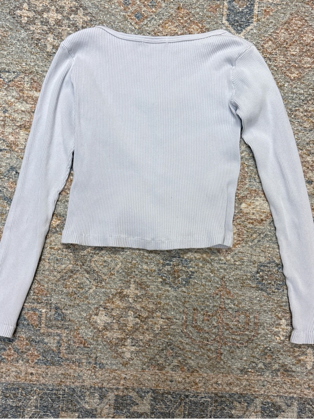 Brandy Melville Light Blue Ribbed Top - Picture 4 of 6